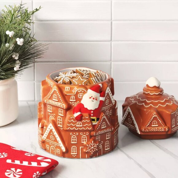 TARGET WONDERSHOP CHRISTMAS GINGERBREAD COOKIE JAR 1CT - Picture 2 of 4